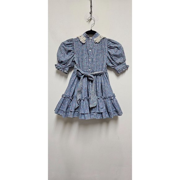 Mini World Inc Vintage Embroidered Prairie Dress Size 4 Made in U.S.A. - Picture 5 of 10